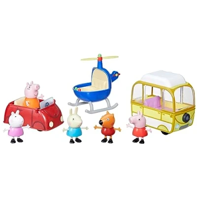 Image of Peppa Pig Toys Peppa&#039;s Little Vehicle Set, 3 and 5 Figures, Kids