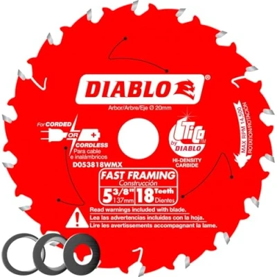 Image of Diablo Freud DB 5 3/8 X 18T Wood CSB MB, Multicolor, D053818WMX, One Size