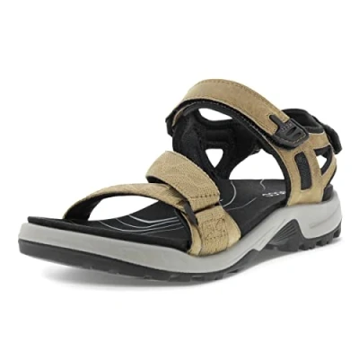 Image of ECCO Men&#039;s Yucatan Coast Sport Sandal, Nutmeg Brown Nubuck, 7/7. 5 UK