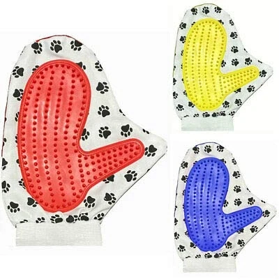 Image of Pet Dog Puppy Cat Kitten GROOMING MASSAGE HAIR GLOVE Mitt Brush Detangling Comb