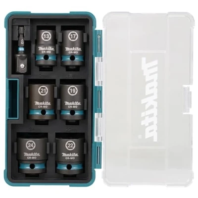 Image of Makita E 16592 7 Piece Impact Black Socket Set