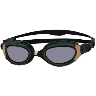 Image of Zoggs Predator Flex Goggle, UV Protection Swim Goggles,Black/Gold/Titanium, small