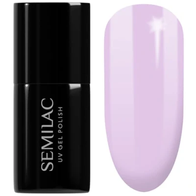 Image of SEMILAC Gel Nail Polish Long Lasting and Easy to Apply Perfect for Home Professional Manicure Pedicure 145 Lila Story UV Polish, 7 ml.