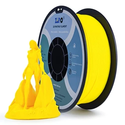 Image of ZIRO PLA Filament 1.75mm, 3D Printer PRO Basic Color Series 1.75MM 1kg (2.2lbs), Dimensional Accuracy +/ 0.03mm, Yellow