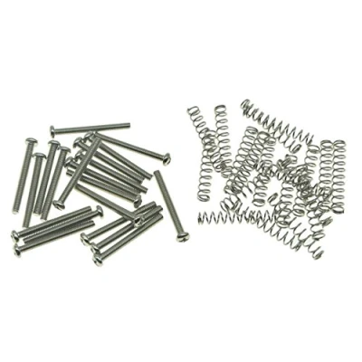Image of KAISH Pack of 20 Metric Thread Humbucker Pickup Height Screws Guitar with Springs for Epiphone SG Import Pickups Nickel