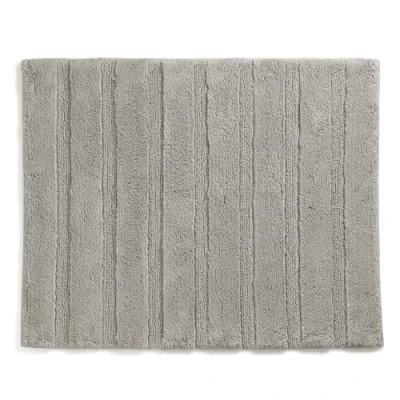 Image of kela Megan 23584 Bath Mat 65 cm x 55 100% Cotton Silver Grey Non Slip Washable up to 30 C Suitable for Underfloor Heating