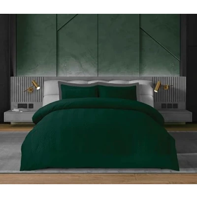 Image of GC GAVENO CAVAILIA Fancy Bedding Double Bed Set (200x200 cm) Velvet Duvet Cover With Pillowcases Hypoallergenic Comforter Linen Sets Green