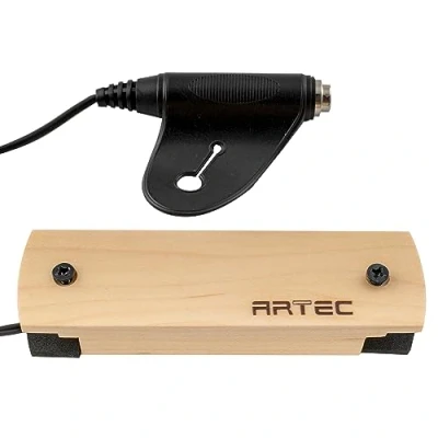 Image of Artec WSHD OSJ Ceramic Magnet Humbucker Maple Wood Cover Soundhole Pickup 8.4K with Jack for Acoustic Guitar