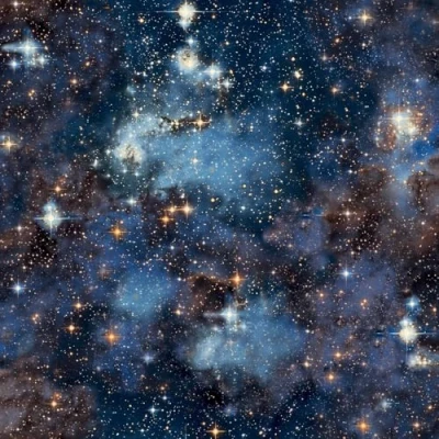 Image of WPE® Stardust Charcoal Blue Space Wallpaper with Stars Cosmic Galaxy Boys Room Décor, Modern Starry Night Design for Kids Bedroom, Realistic Look [Exclusive Design]