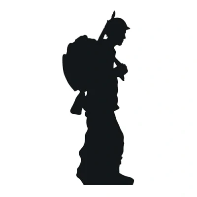 Image of STAR CUTOUTS SC862 Silhouette Cardboard Cut Out, Solid, Army Soldier, Regular