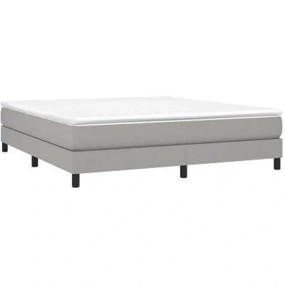 Image of vidaXL Bed Frame without Mattress Light Grey 180x200 cm Super King Fabric