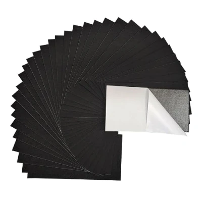 Image of Jtnohx Self Adhesive Felt Sheets, Black Adhesive, 33 Pcs 10 x 20cm Sticky Back for Crafts DIY Sewing School Projects Decoration