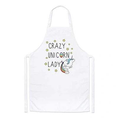 Image of Gift Base Crazy Unicorn Lady Chefs Apron