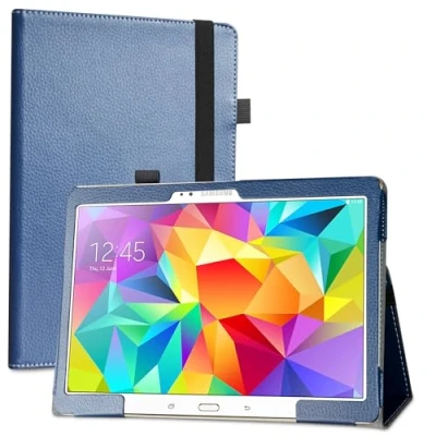Image of LiuShan Samsung Galaxy Tab S 10.5 Case, PU Leather Slim Folding Stand Cover for Inch SM T800 T805 Android Tablet,Blue