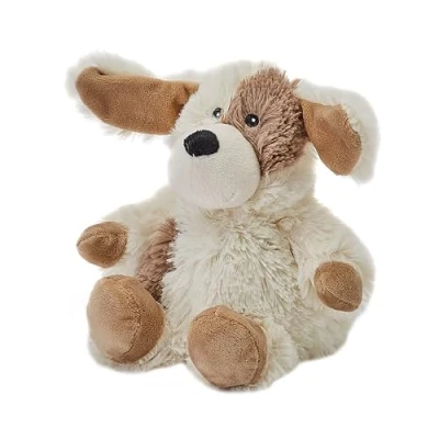 Image of Warmies Junior Puppy Microwavable Plush, Weighted Teddy Slightly Scented with Dried French Lavender for Anxiety and Relaxation,
