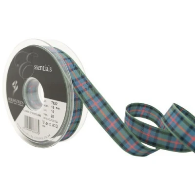 Image of Berisfords 7622 25 m x 16 mm Traditional Tartan Ribbon, Flower of Scotland by