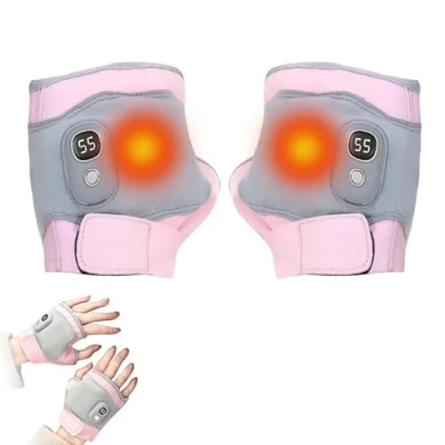 Image of Fingerless Heated Gloves,Heated Work Gloves Rechargeable for Women Man,Soft Gloves,Thermal Electric,3 Speed Adjustable ﻿ (Pink, 2000mah)