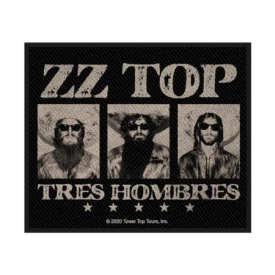 Image of Razamataz ZZ Top Tres Hombres Patch 10cm x 8cm Black