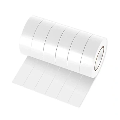 Image of Xrkuu 6 Rolls White Electrical Tape, 18mm x 10m PVC Insulation Waterproof Strong Adhesive Electric Tape for Wire Projects, Insulating and Repair Broken Wires