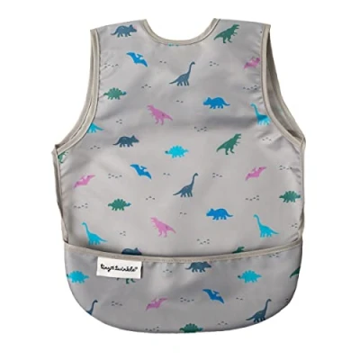 Image of Tiny Twinkle Bibs Mess Proof Baby Bib Waterproof Feeding Weaning for Toddlers 0 24months Machine Washable and Adjustable Side Closure Great Eating with Deep Storage Pocket