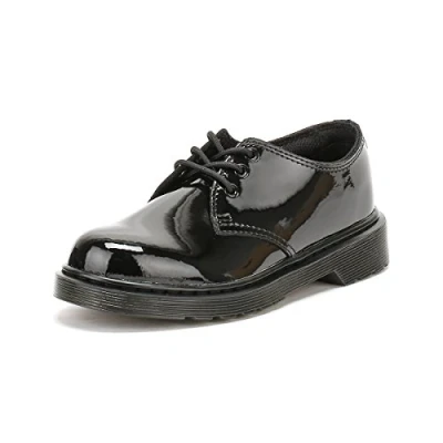 Image of Dr. Martens Unisex Kids&#039; 1461 J Derbys ,Black (Black Patent Lamper 001) ,12 Child UK (31 EU)