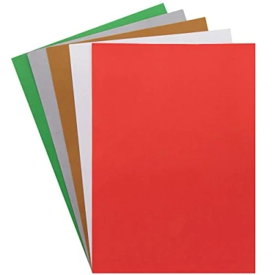 Image of Baker Ross AX303 Christmas Card &amp; Paper Pack of 1, Creative Art Supplies for Kids, Crafts and Decorations, Gold,White,Green,Silver