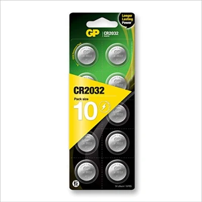 Image of GP CR2032 3V Lithium Button Cell Battery Pack of 10