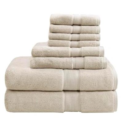 Image of Madison Park 800GSM 100% Cotton Luxurious Bath Towel Set, Natural, Multi Sizes
