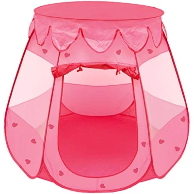 Image of LittleTom Play Tent 120x120x90cm pop up ball pit toy for little girl Pink