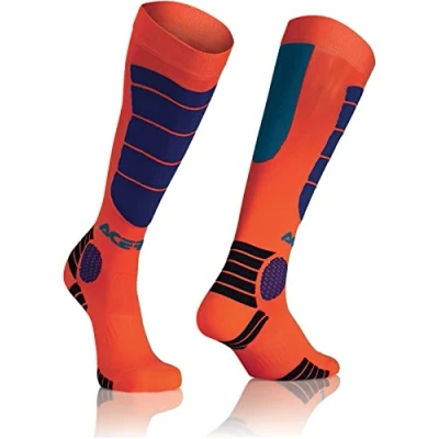 Image of Acerbis MX Impact Socks, Orange/Blue, Large/XL