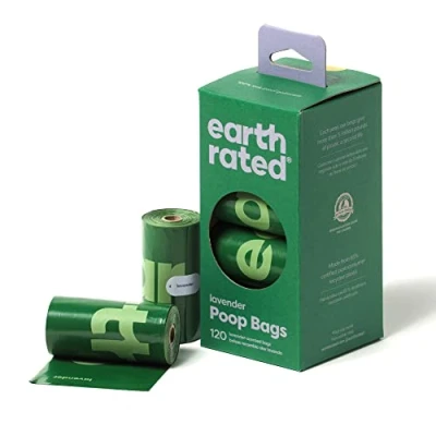 Image of Earth Rated Dog Poo Bags, Guaranteed Leak Proof and Extra Thick Waste Bag Refill Rolls For Dogs, Lavender Scented, 120 Count
