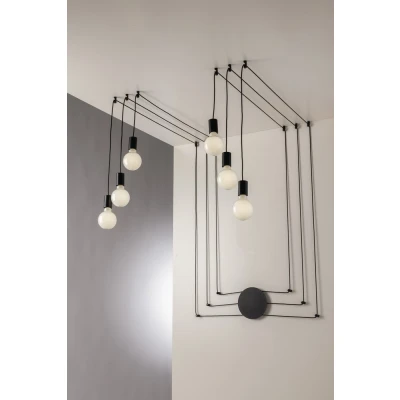 Image of HABITAT 6 Light Pendant Ceiling Black 500cm