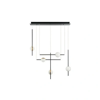 Image of Idalium Ceiling Pendant Light 8W Aluminium Metal Black, Gold
