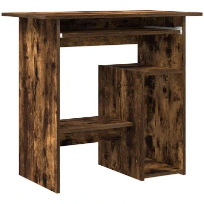 Image of vidaXL Desk Smoked Oak 80x45x74 cm Engineered Wood