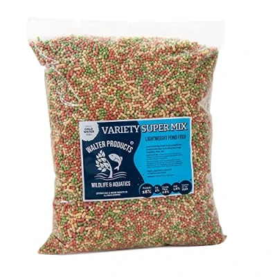 Image of Walters Variety Super Mix (20L Refill Bag) Pond Fish Food for Goldfish, Koi and all Cold Water Floating Pellets Sticks