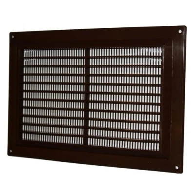 Image of Air Ventilation Plastic Grill Cover 250mm x 170mm/Brown