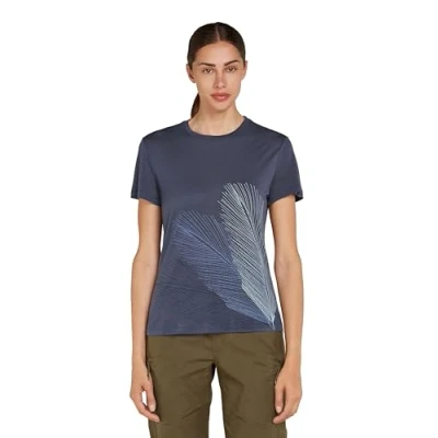 Image of Icebreaker Women&#039;s Merino Core Short Sleeve Tee Plume Everyday T Shirt Graphite, S