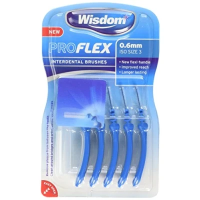Image of Wisdom Proflex Interdental Brushes, 0.60 mm, Blue,