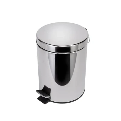 Image of Croydex 5 Litre Chrome Pedal Bin with Soft Close