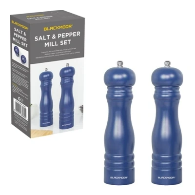 Image of Blackmoor Manual Salt and Pepper Mill Set Navy
