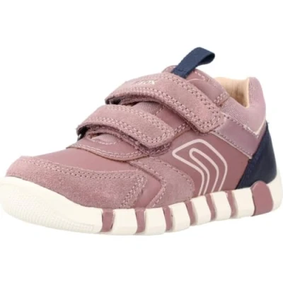 Image of Geox Baby B Iupidoo Girl C Sneaker, Rose Smoke Navy, 3 UK Child