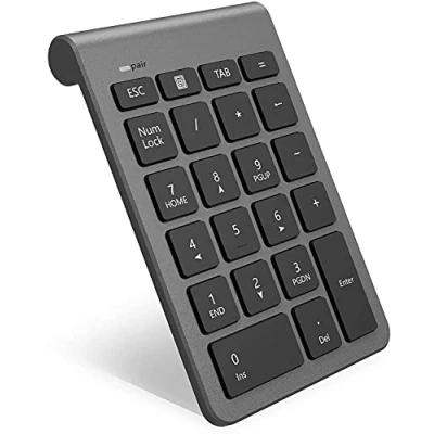 Image of Rytaki 【Upgraded Version】 Bluetooth Numeric Keypad, Portable Wireless 22 Keys External Number Pad for Laptop, Tablet, Notebook, PC, Desktop and More