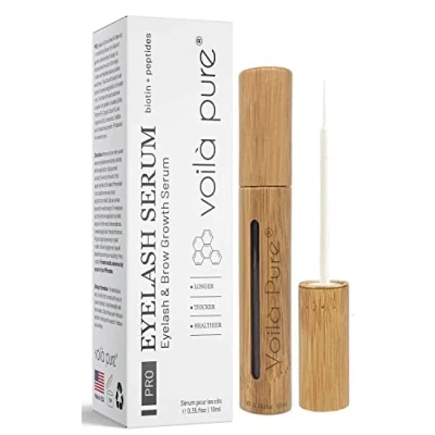Image of Voila Pure Eyelash Growth Serum, (10ML) lash Serum Enhancer For And Thickness Eye To Grow Fuller Thicker Longer Lashes