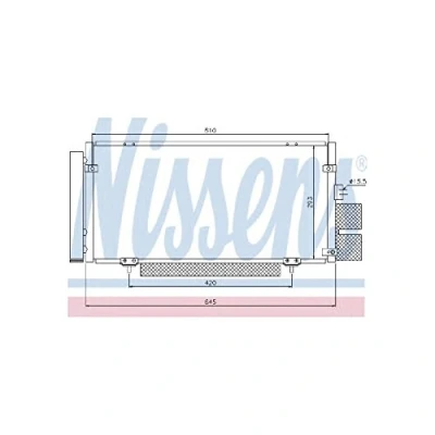 Image of CO4257 Condenser NISSENS 94885 with dryer Aluminium 645mm R1234yf