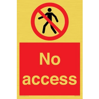 Image of No access Sign 200x300mm A4P