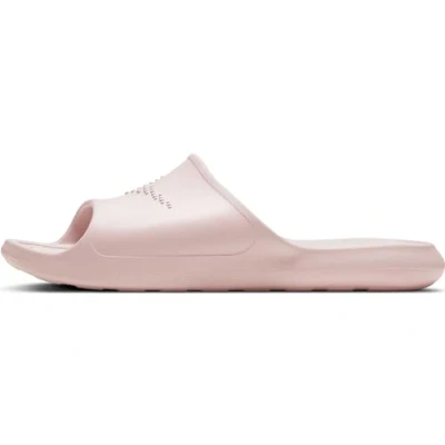 Image of Nike Sportswear Victori Slide Pool slides, Women&#039;s, Size: 9.5, Barely rose/white Synthetics