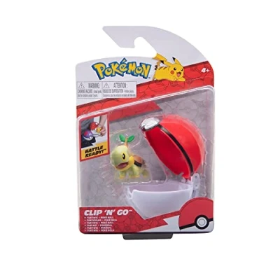 Image of Pokémon PKW2662 Clip&#039;n&#039;Go Pokéball Chelast &amp; Pokéball, Official with Detailed 5 cm Figure