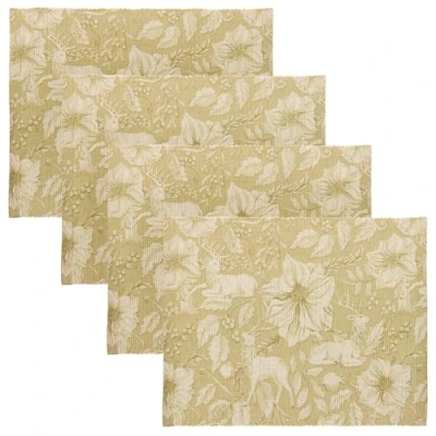 Image of Paoletti Gold Stag Digitally Printed Placemats (Set of 4) One Size