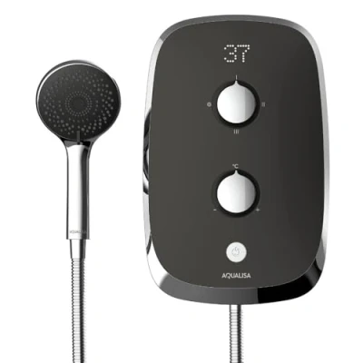 Image of Aqualisa e Motion Space Grey Electric Shower Digital Display 3 Spray Patterns 10.5KW