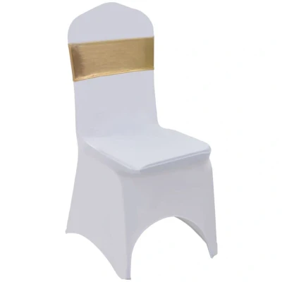 Image of vidaXL 25 pcs Stretchable Chair Band with Diamond Buckle Gold